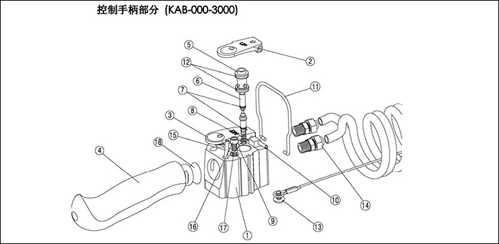 KHC氣動平衡器控制手柄總成