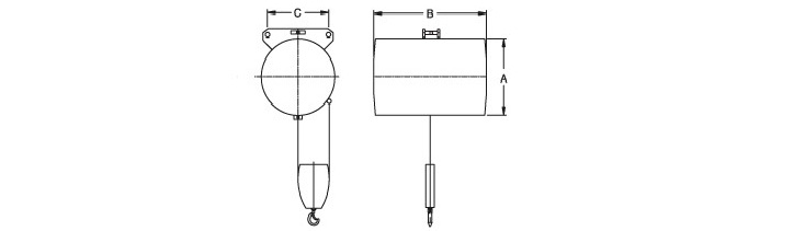 BH32010雙繩氣動(dòng)平衡器結(jié)構(gòu)尺寸圖片